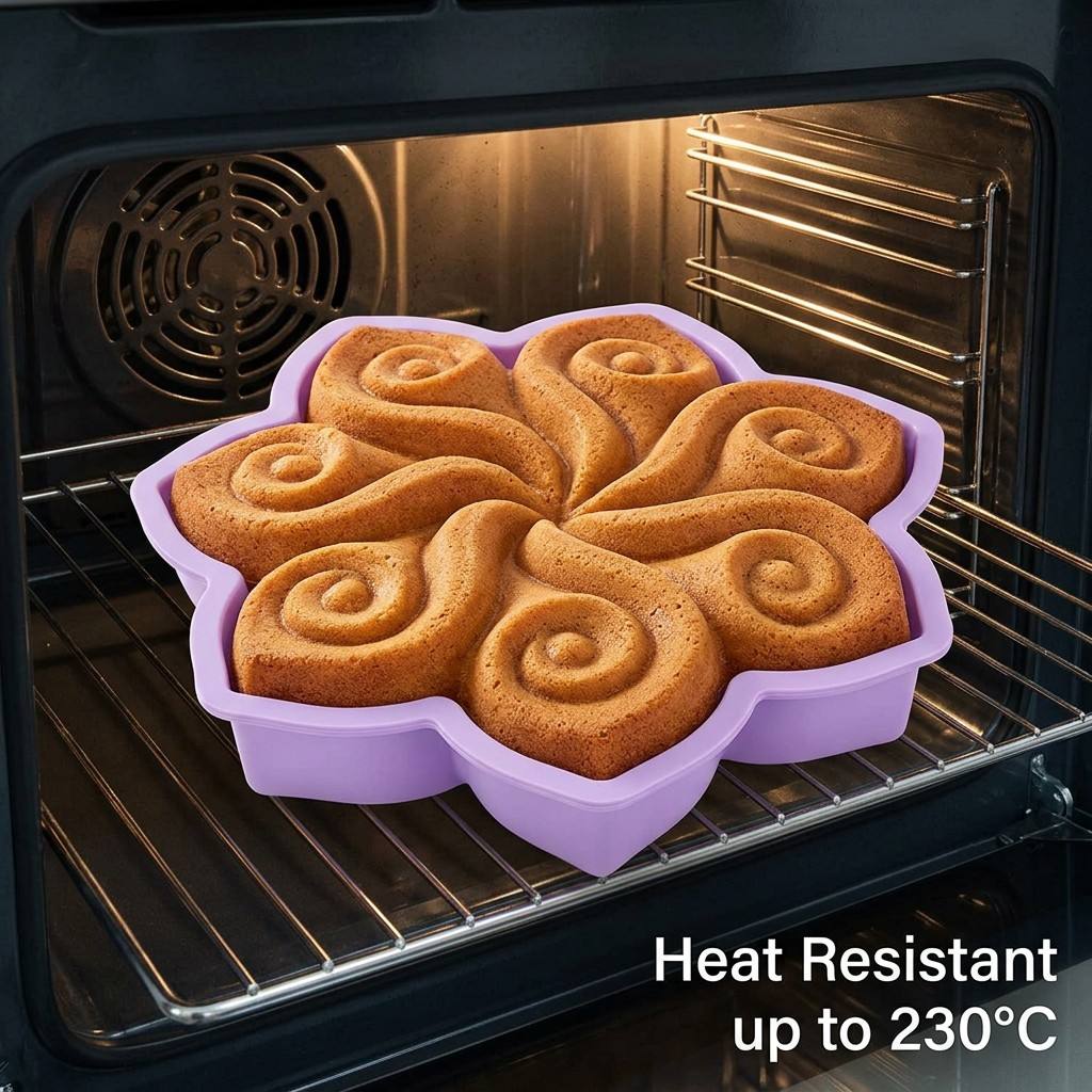 Large Flower Silicone Cake Mol - Kitchen Appliances Packages recension och pris