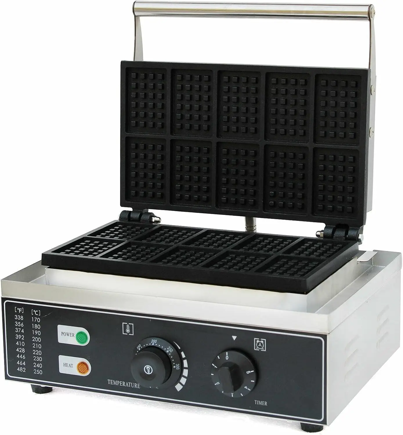 Commercial Square Waffle Maker - Waffle Iron Belgian recension och pris