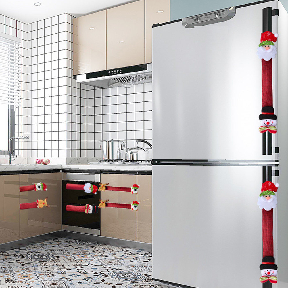 8Pcs Xmas Fridge Handle Covers - Kitchen Appliances For.Xmas recension och pris