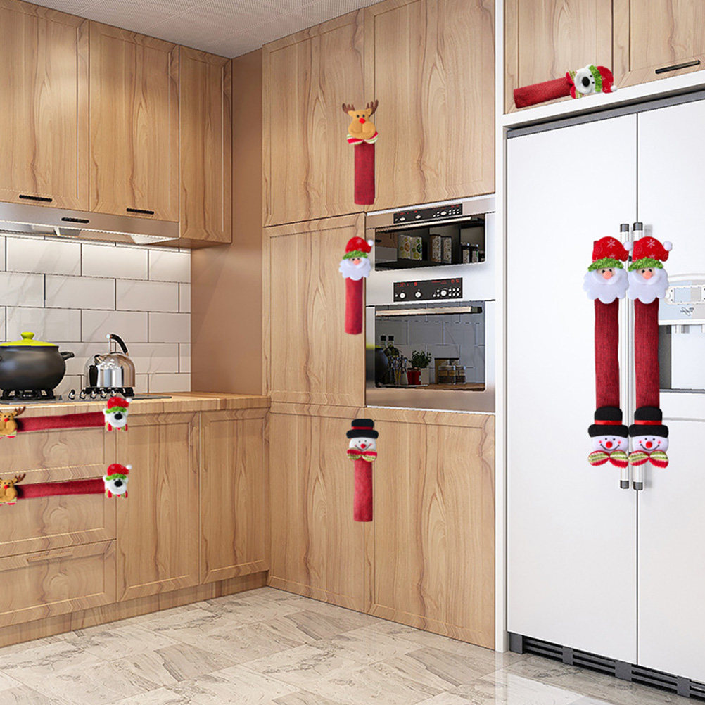 8Pcs Xmas Fridge Handle Covers - Kitchen Appliances For.Xmas recension och pris